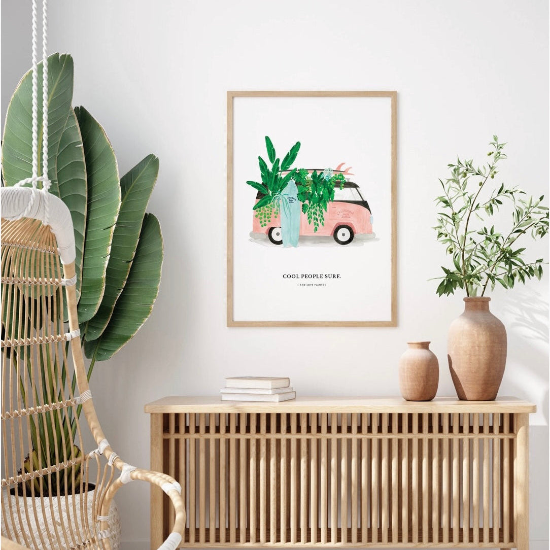 Affiche Surf & plantes
