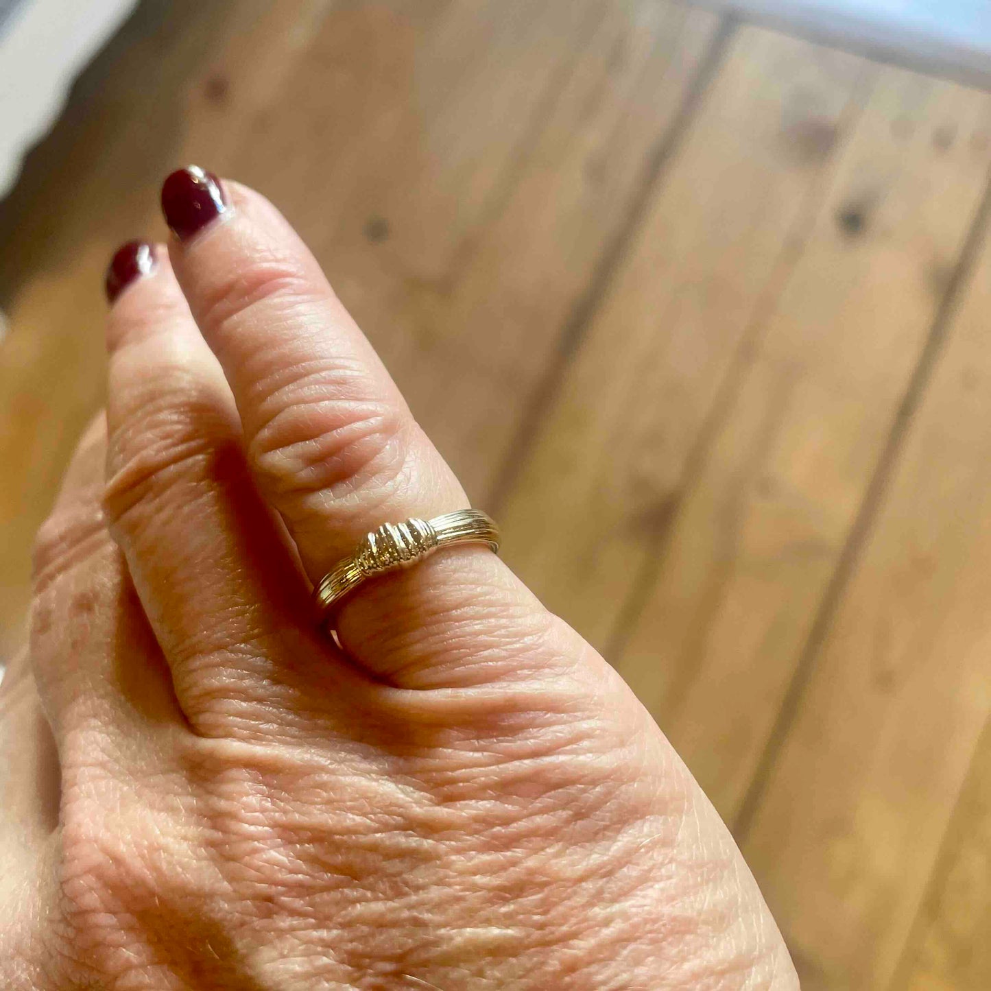 Bague noeud plaqué or