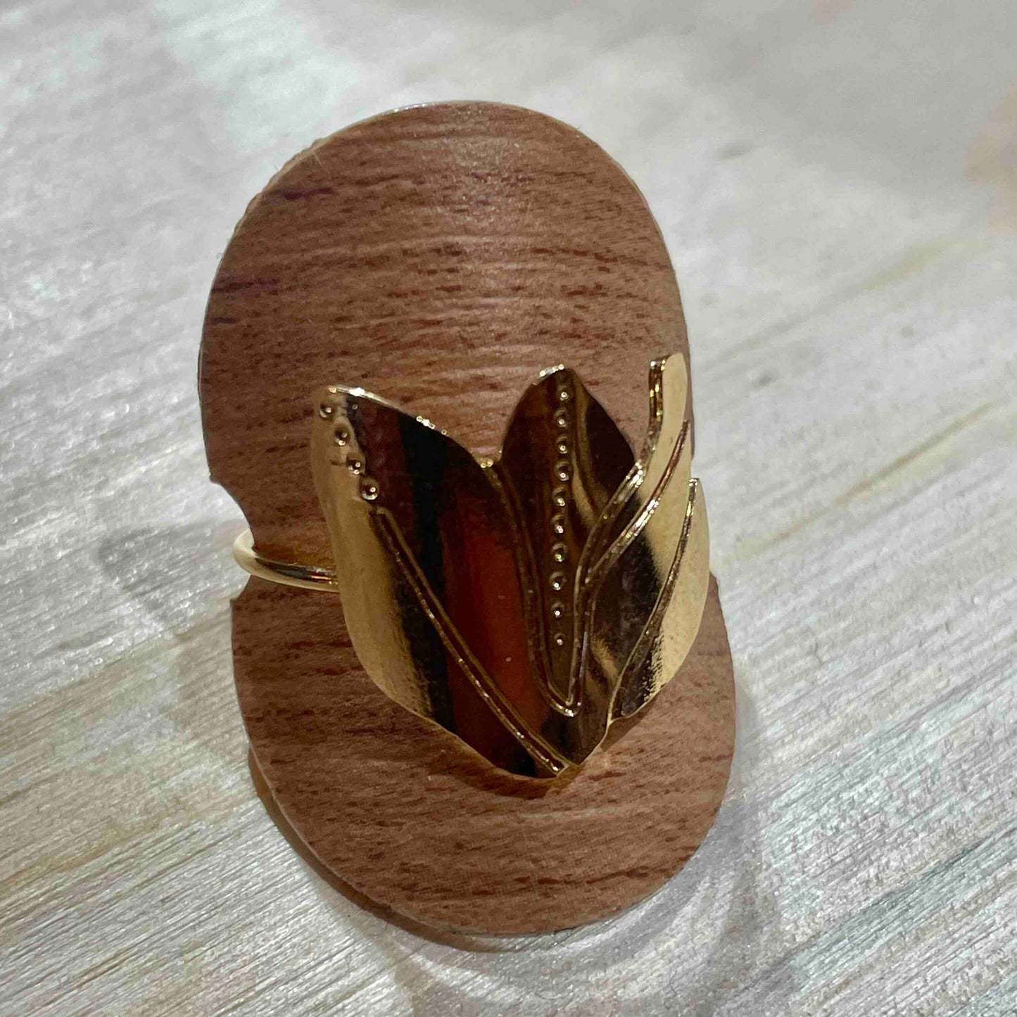 bague feuille - soldes