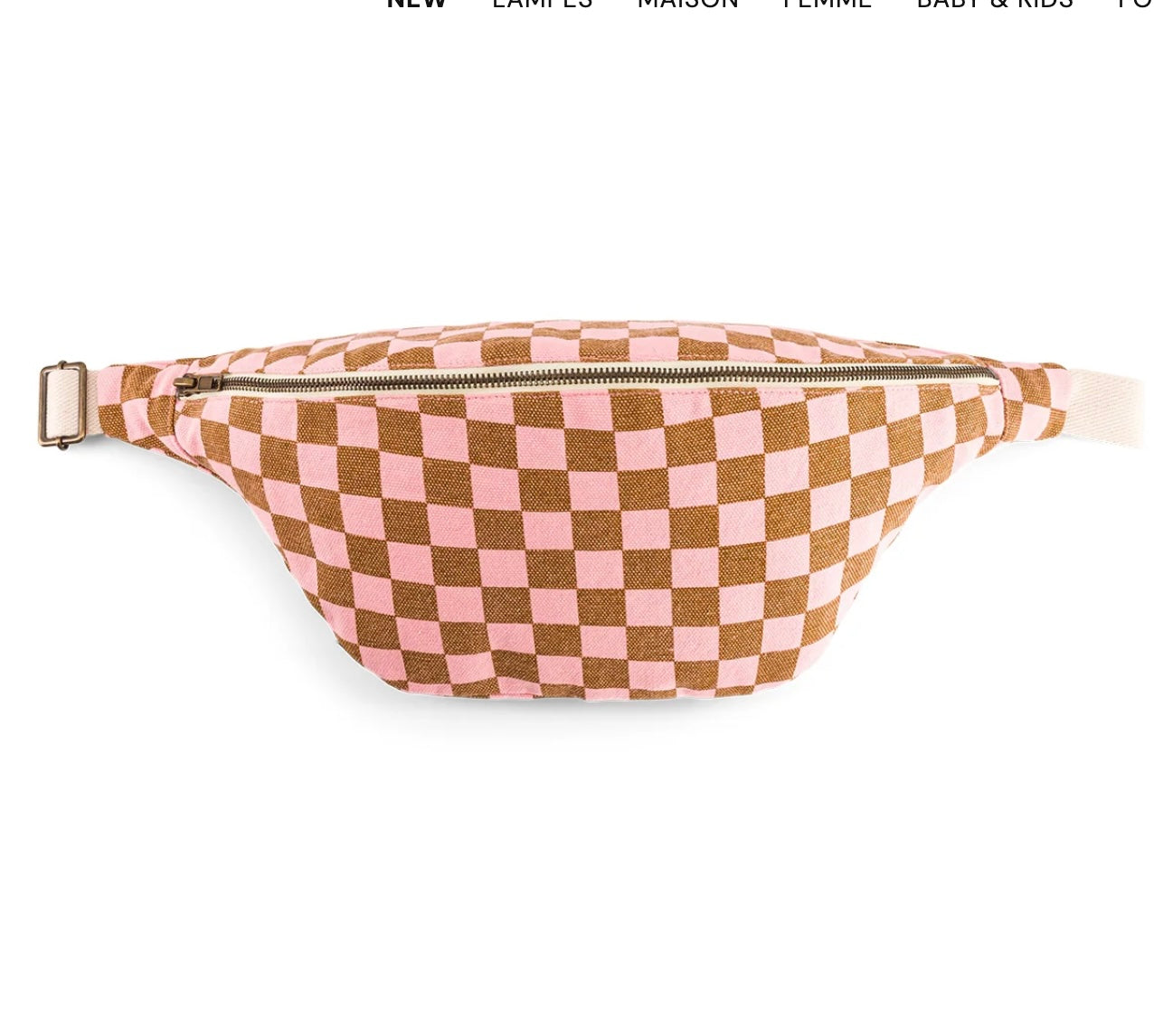 Sac banane Damier Strawberry