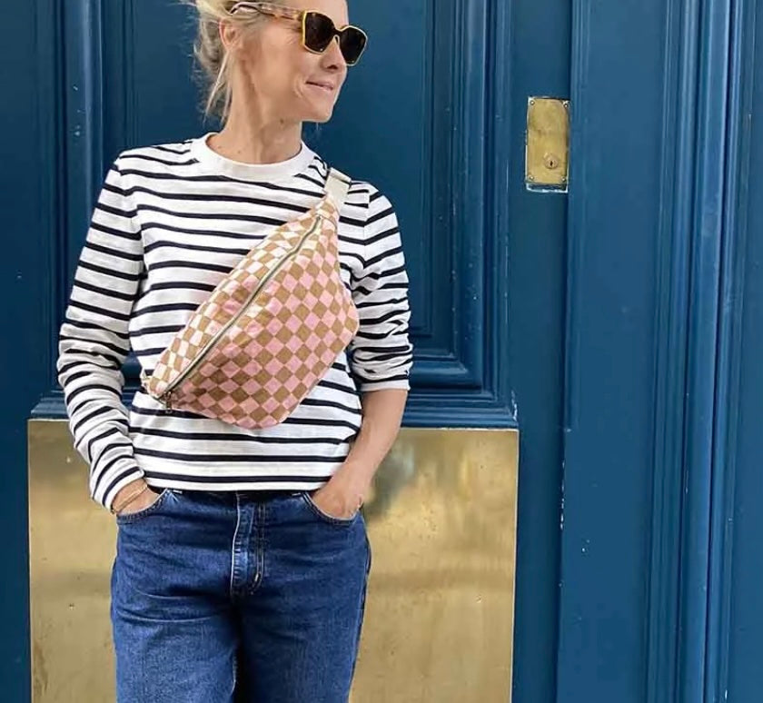 Sac banane Damier Strawberry