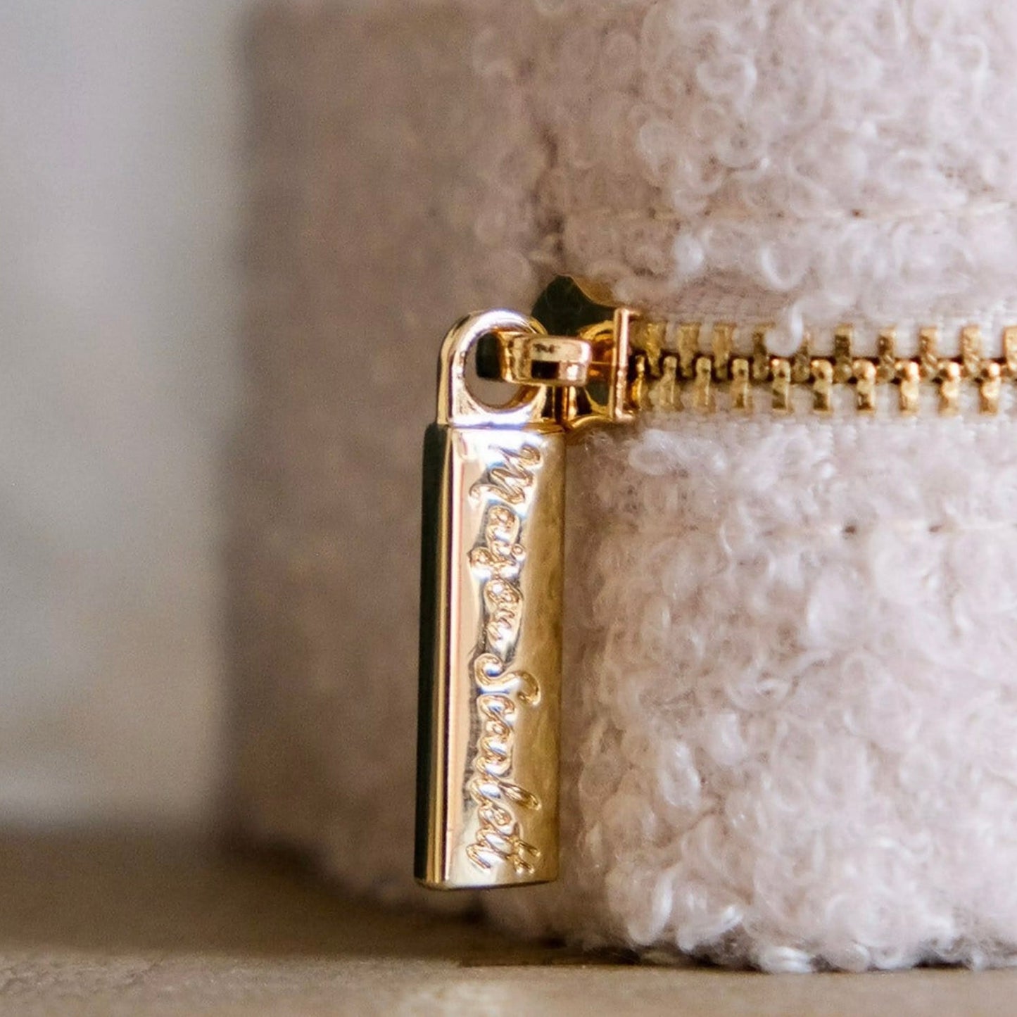 Boite à bijoux Corinne en moumoute beige