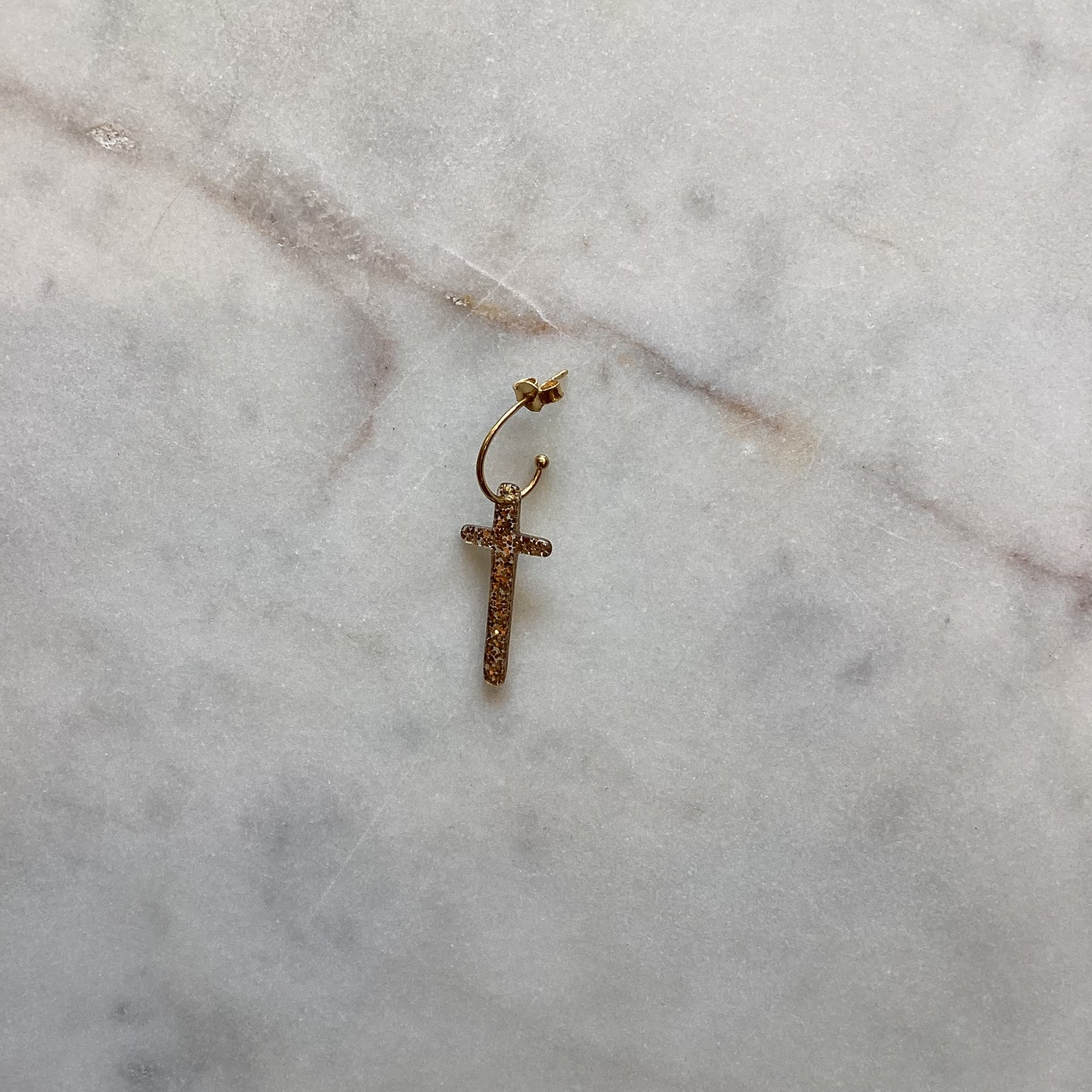 Boucles d'oreilles acétate - unité croix