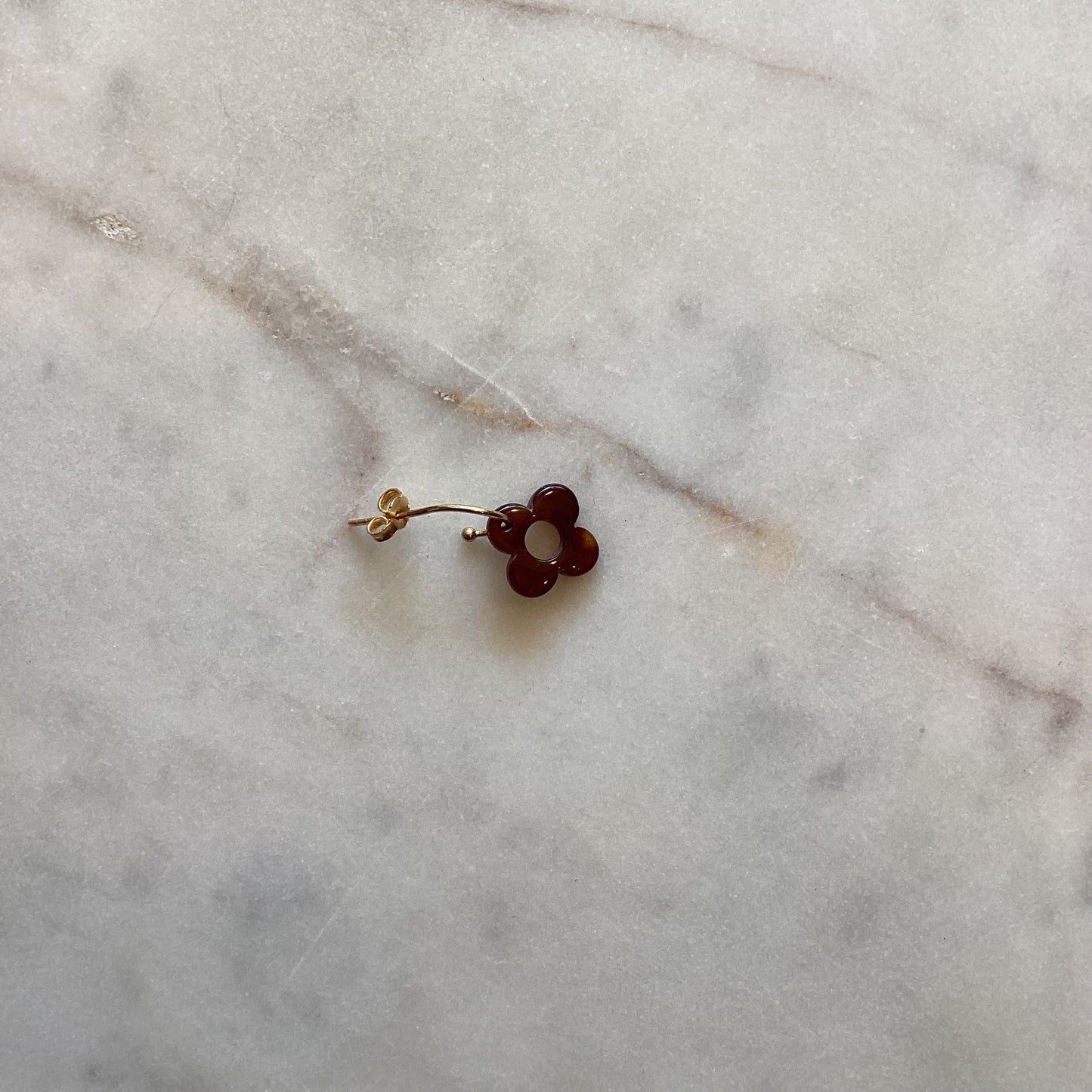 Boucles d'oreilles acétate - petit modèle trèfle