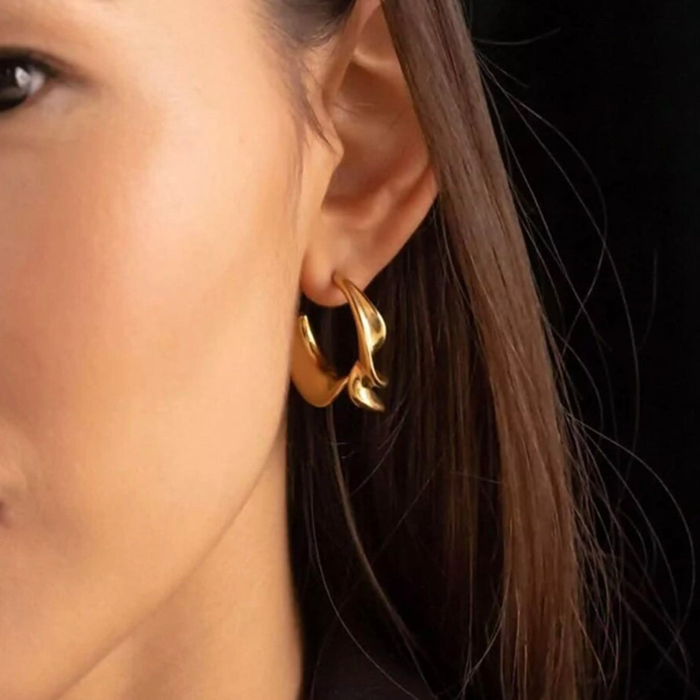 Boucles d'oreilles - Créoles Myrtille