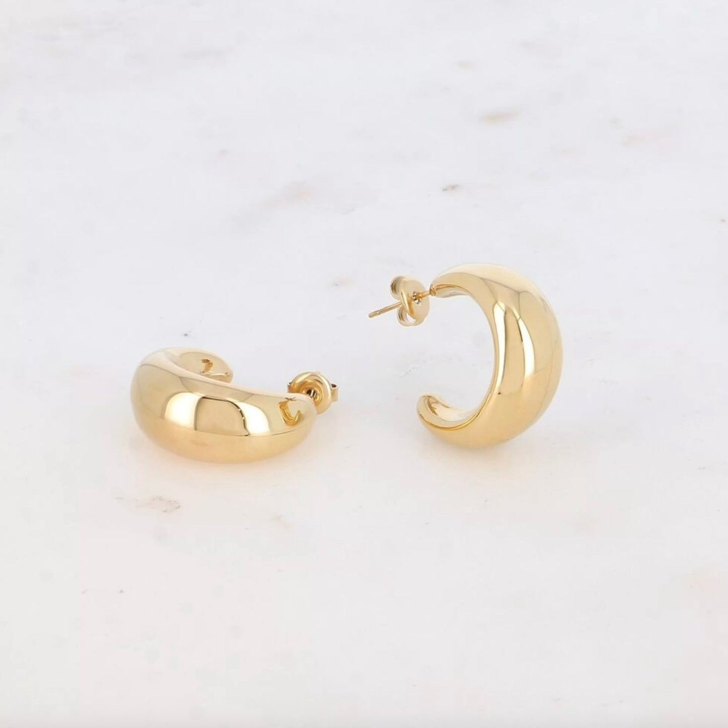 Boucles d'oreilles - Créoles croissant de lune
