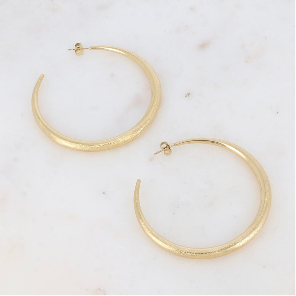 Boucles d'oreilles - Croissant de lune 60mm
