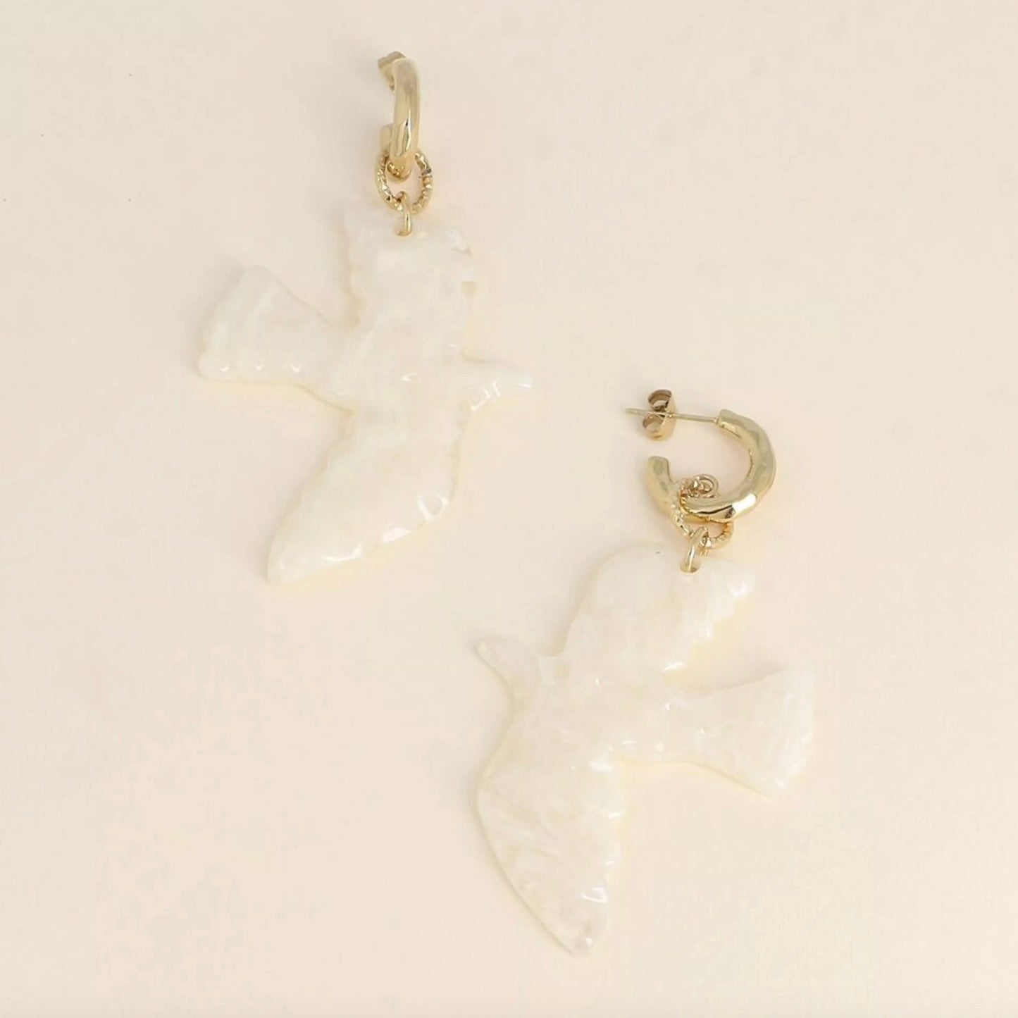 Boucles d'oreilles - Oiseau acetate