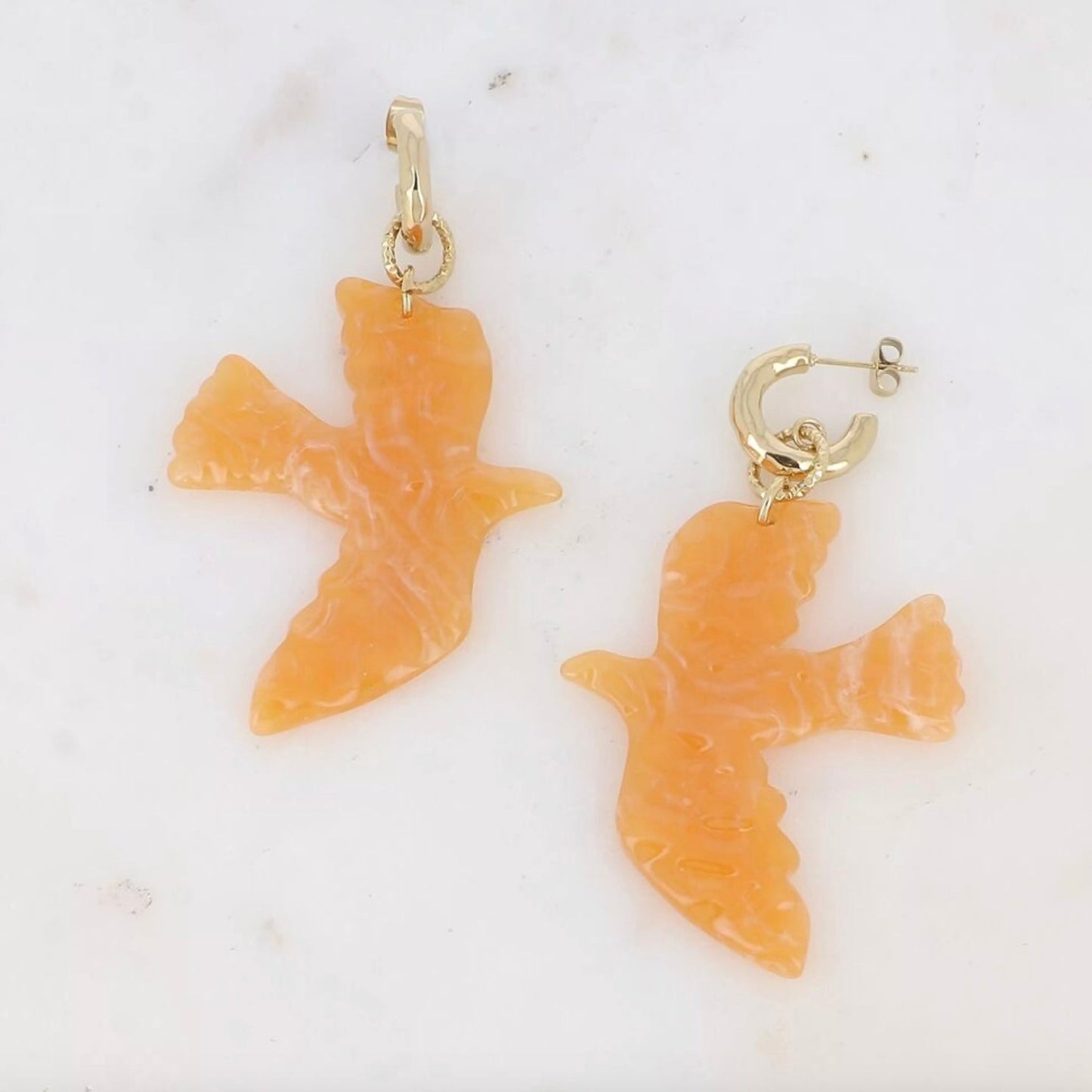 Boucles d'oreilles - Oiseau acetate