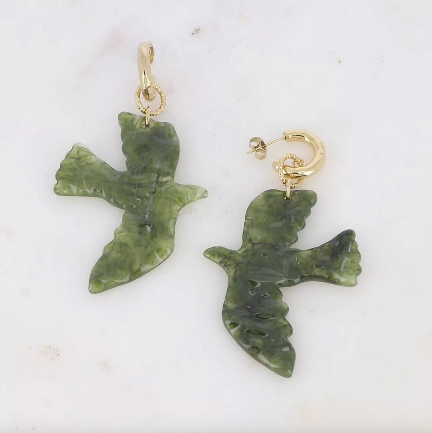 Boucles d'oreilles - Oiseau acetate