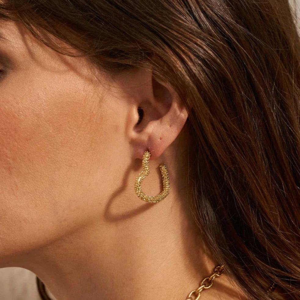 Boucles d'oreilles - créoles coeur hérissées