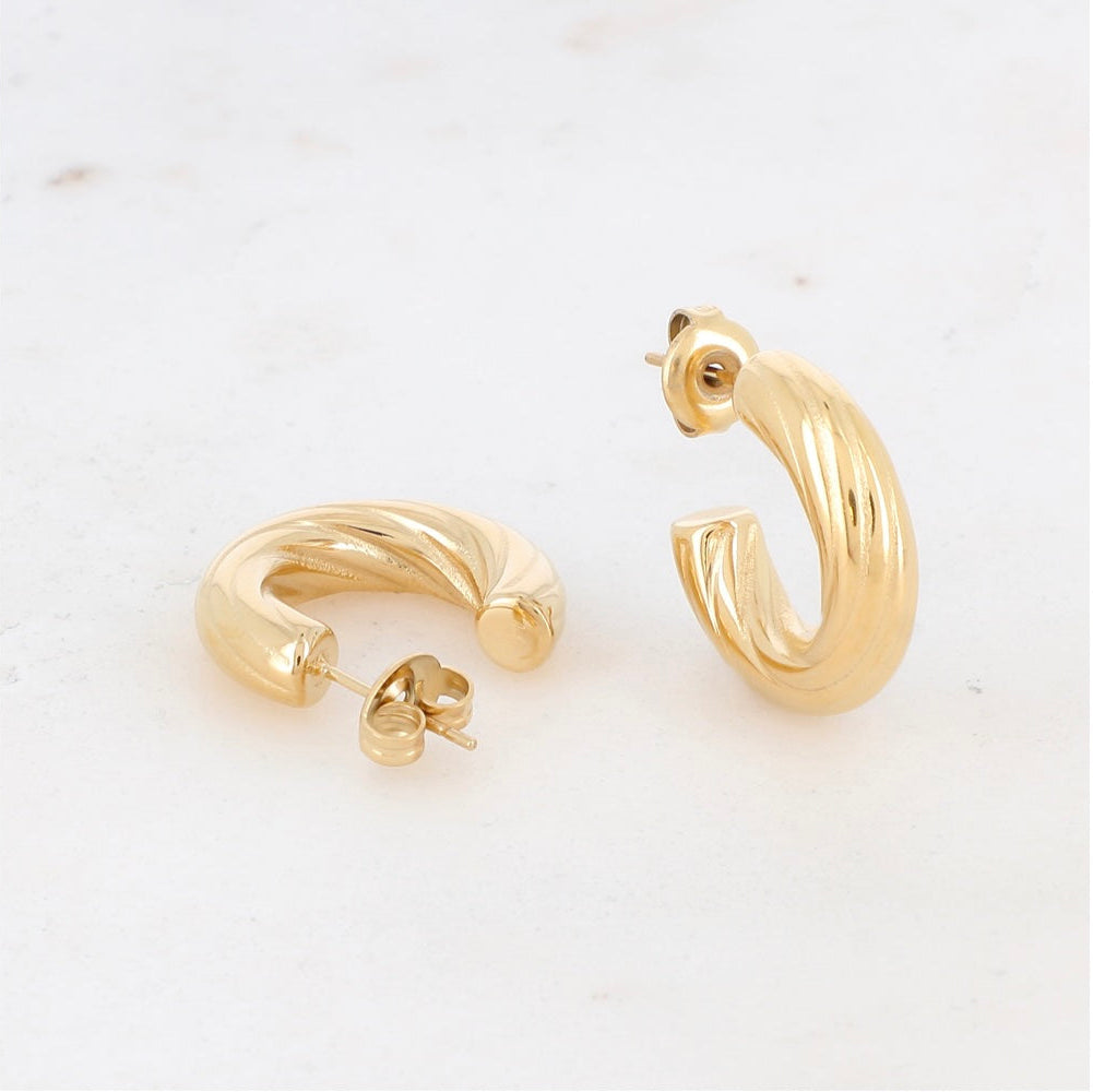 Boucles d'oreilles - créoles torsadées