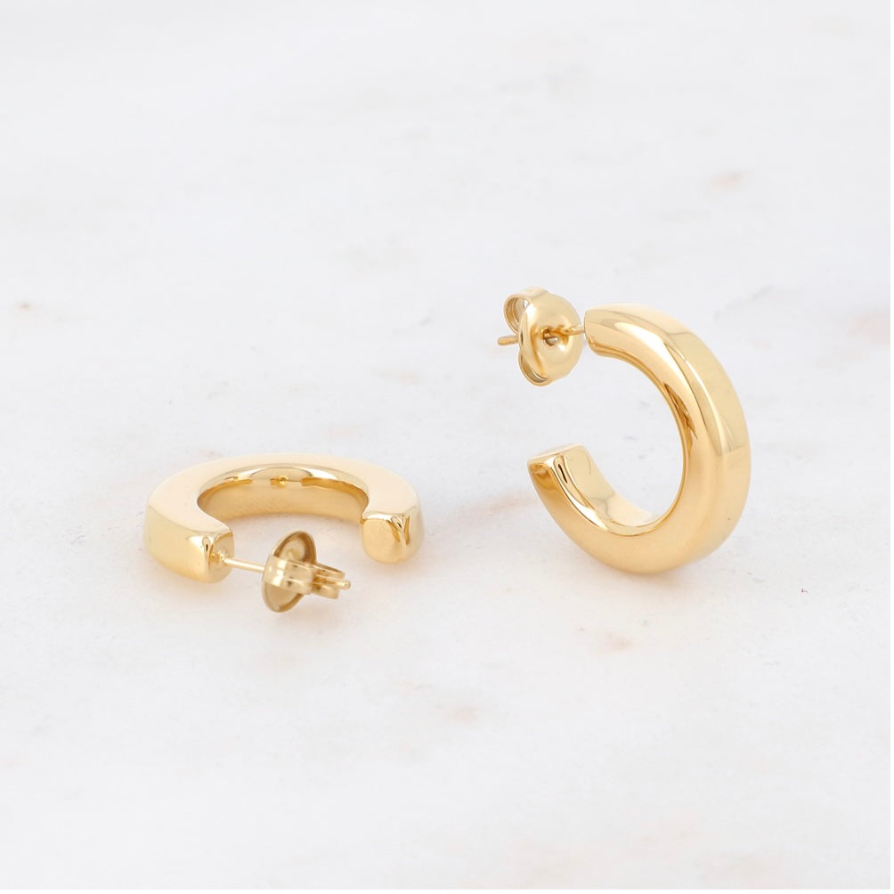 Boucles d'oreilles - mini Créoles carré