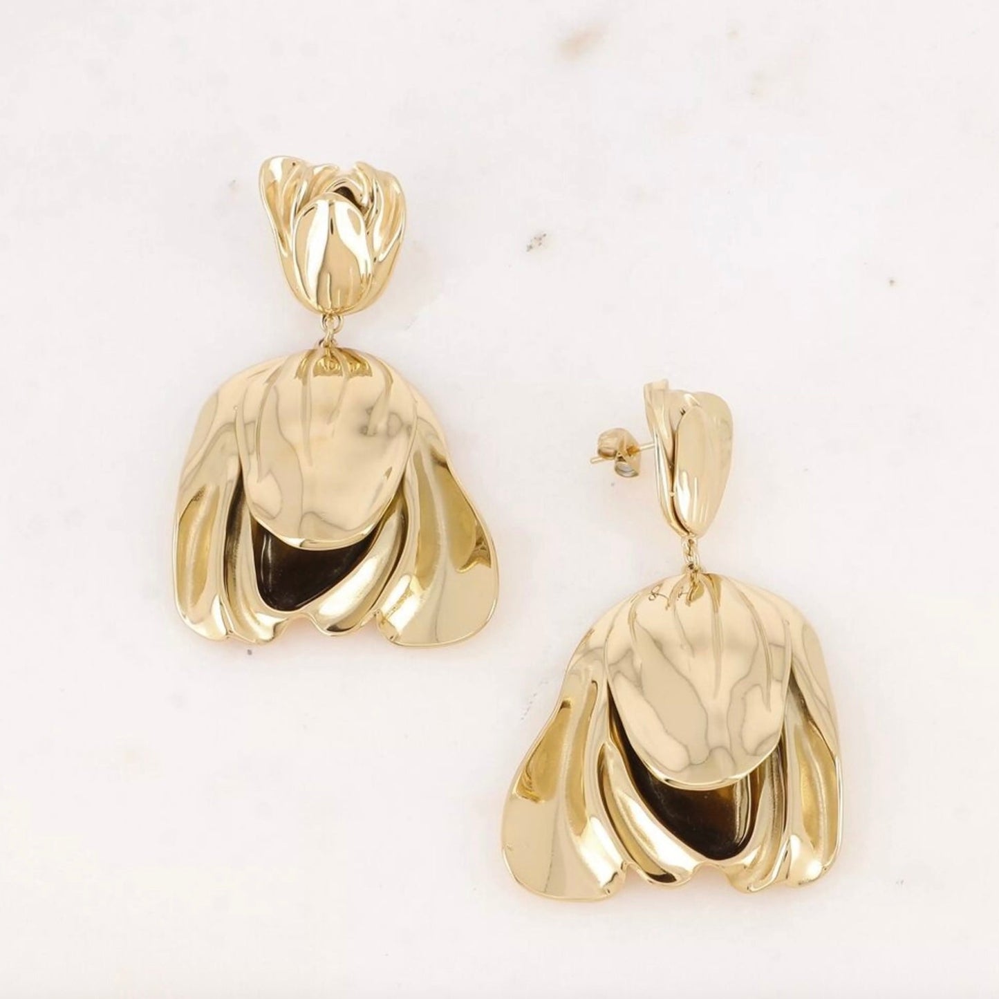 Boucles d'oreilles - pendantes gros feuillage