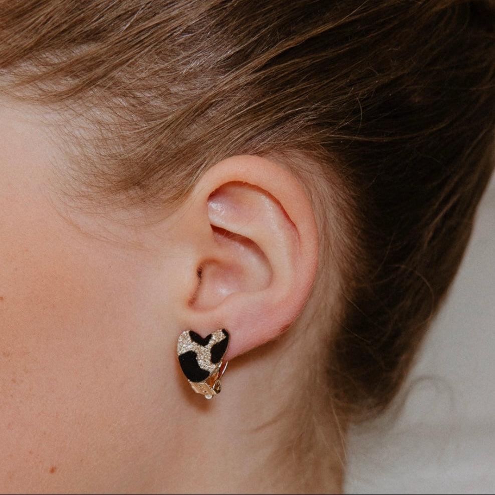 Boucles d'oreilles clips - coeur