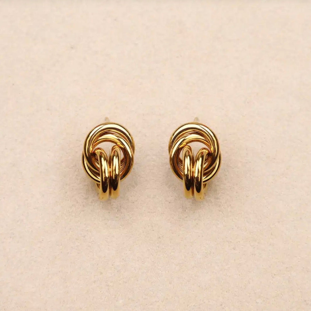 Boucles d'oreilles noeud entrelacé