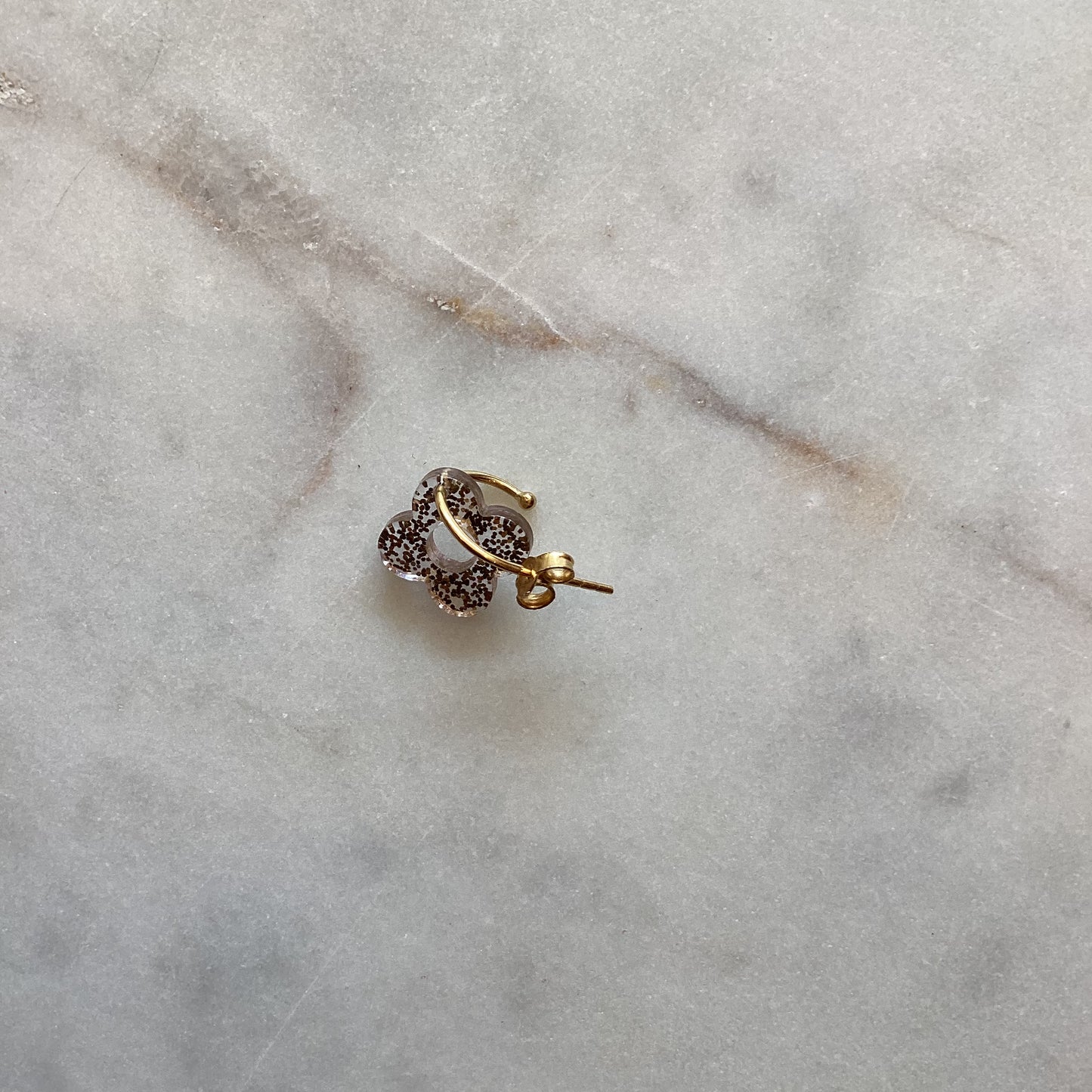 Boucles d'oreilles acétate - petit modèle trèfle