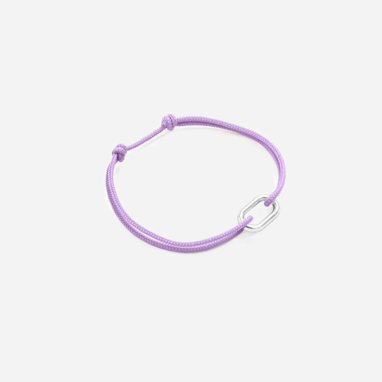 Bracelet Maillon 16mn plaqué argent - lien fin Lila