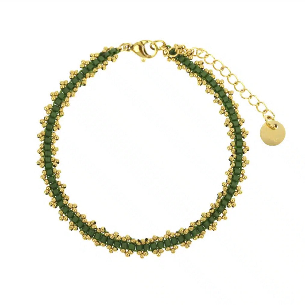 Bracelet Malou pierre verte
