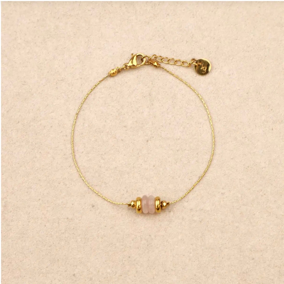 Bracelet Mounette pierres de couleur