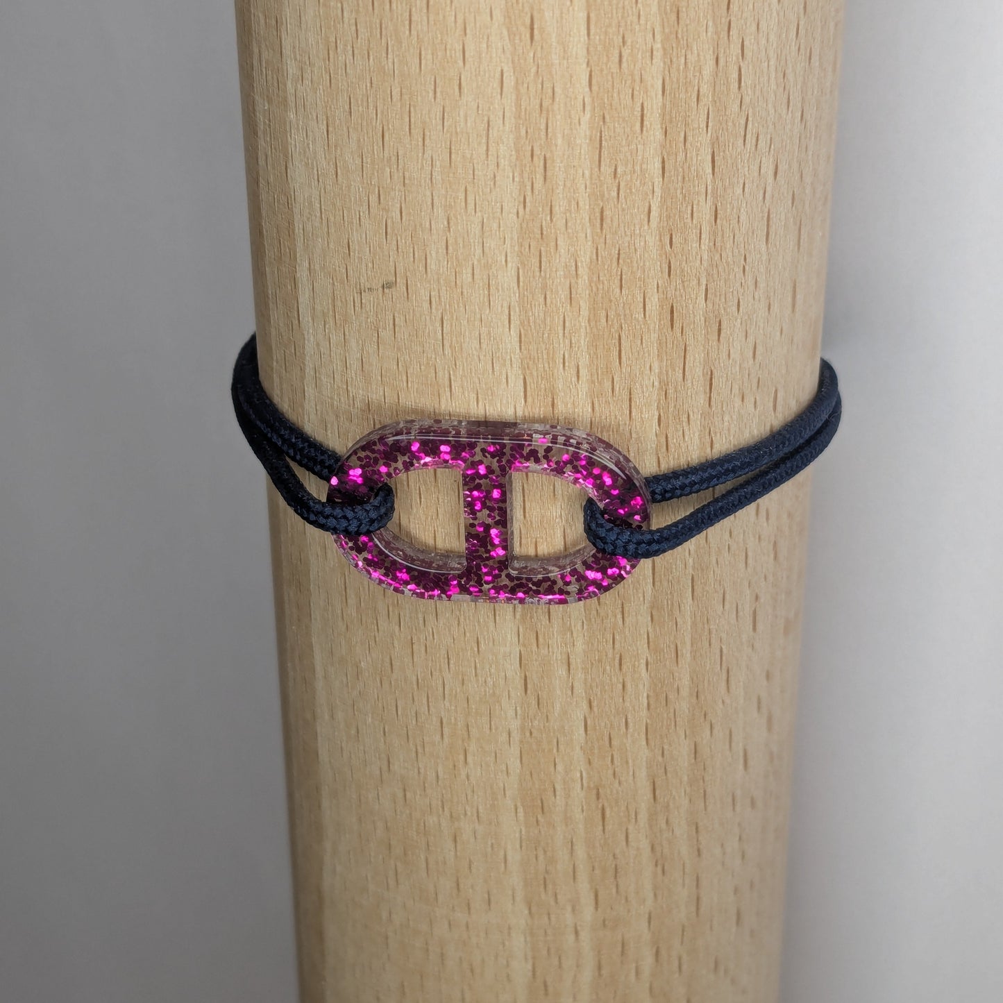 Bracelet acétate Boucles lien épais