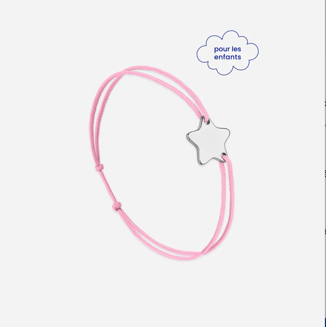 Bracelet étoile enfant plaqué argent