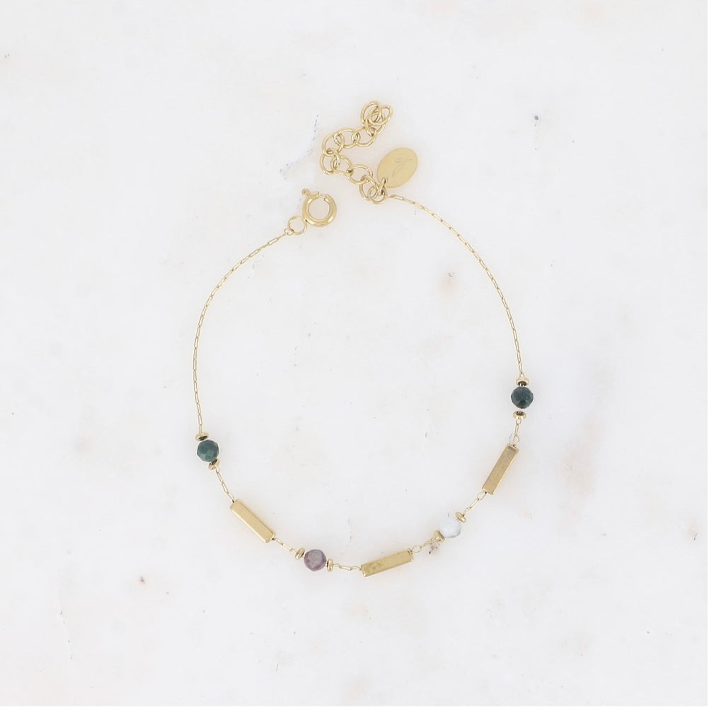 Bracelet tubes rectangulaire pierre naturelles