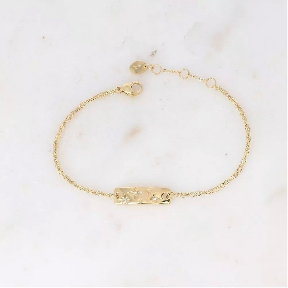 Bracelet barre étoilée