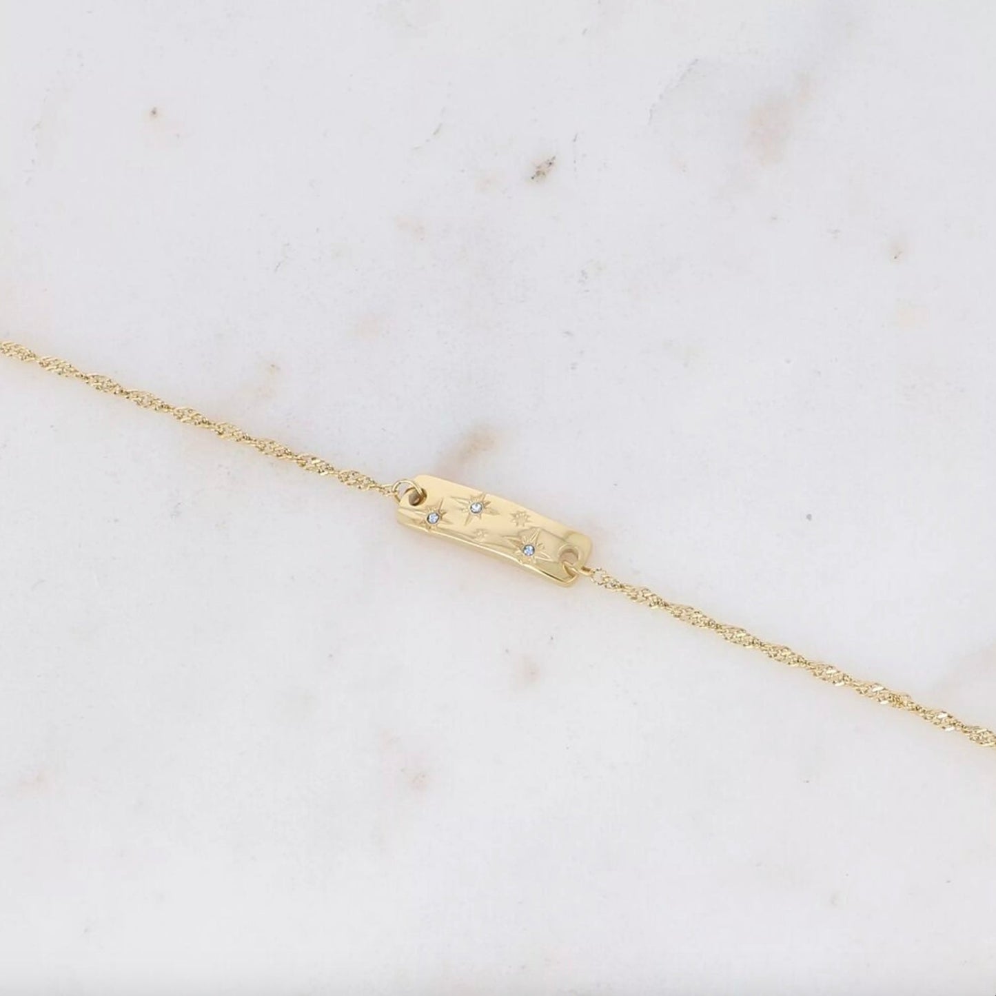 Bracelet barre étoilée