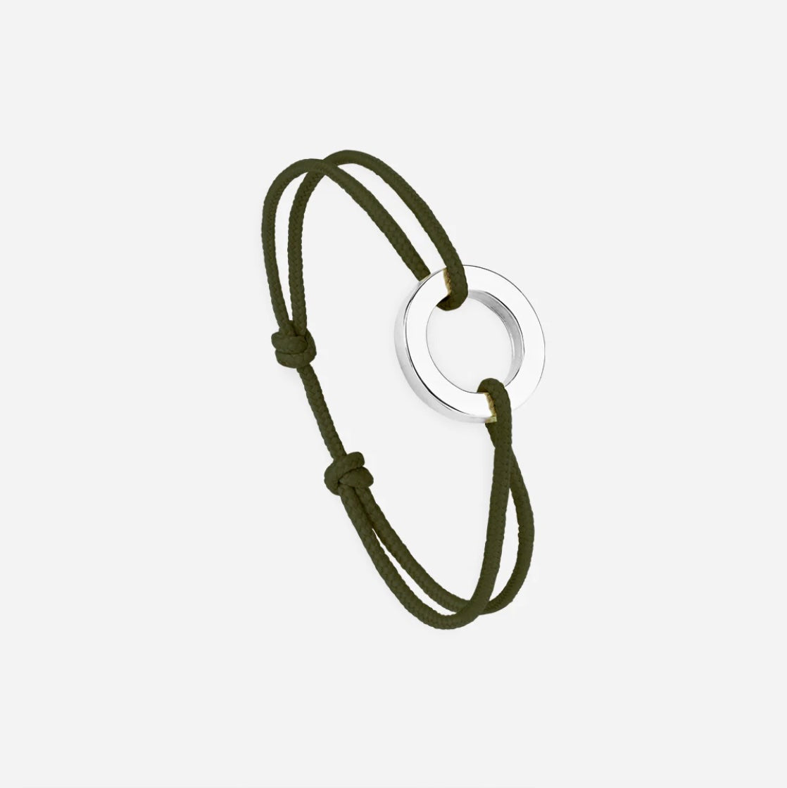 Bracelet cercle plat plaqué argent