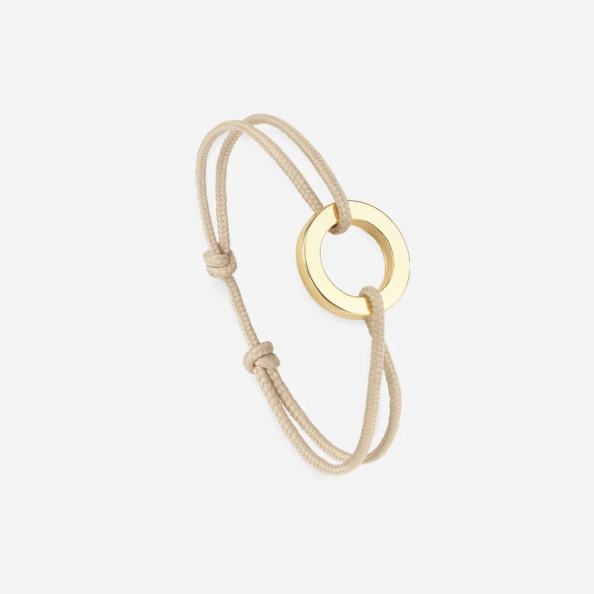 Bracelet cercle plat plaqué or
