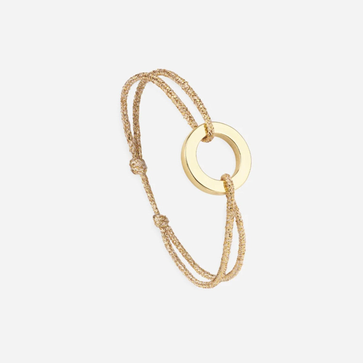 Bracelet cercle plat plaqué or