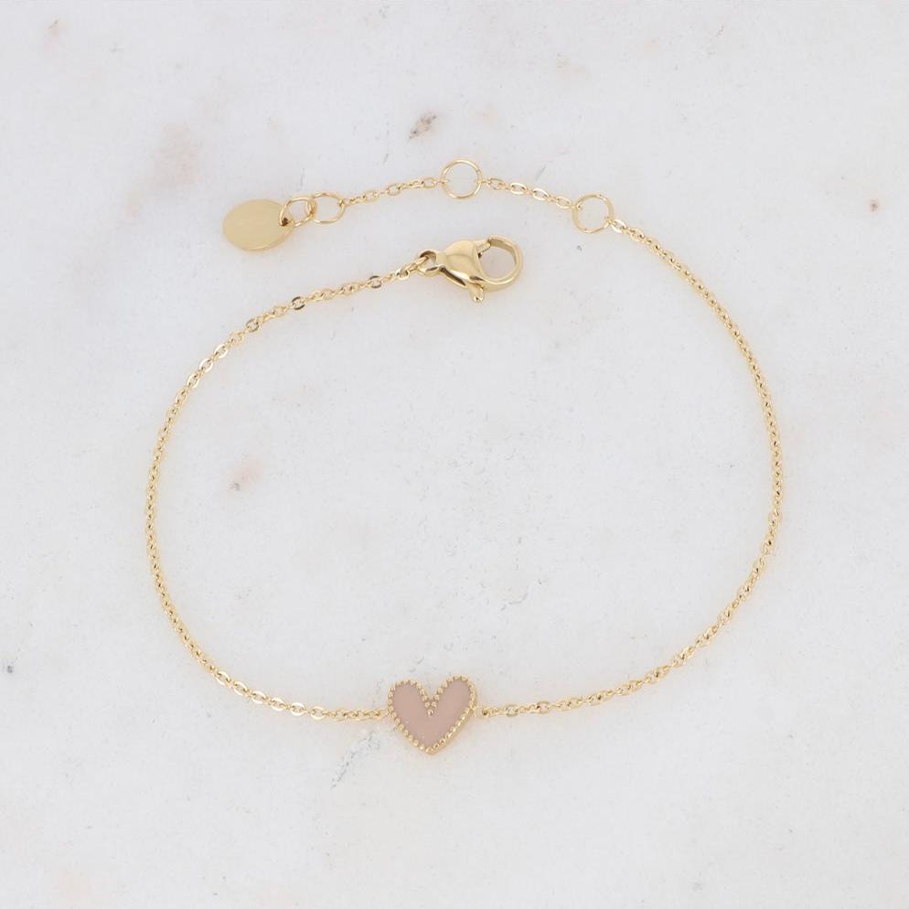 Bracelet coeur émaillé