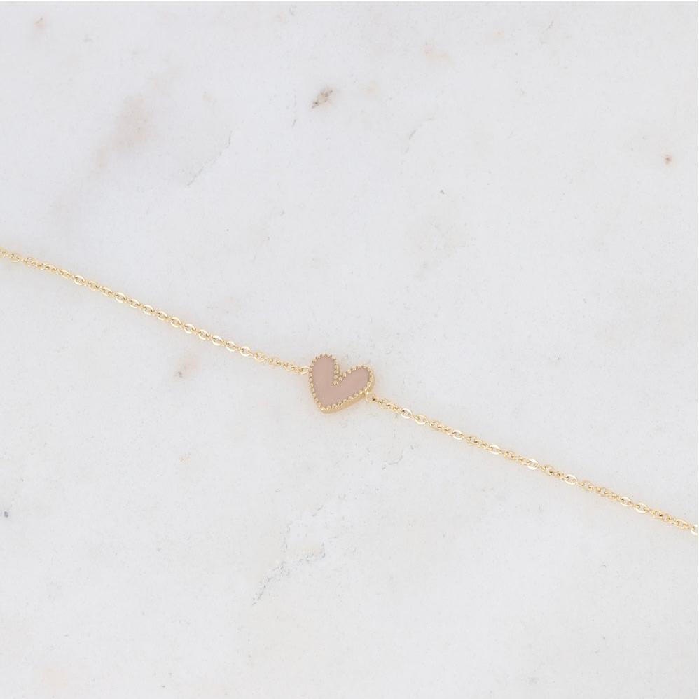Bracelet coeur émaillé