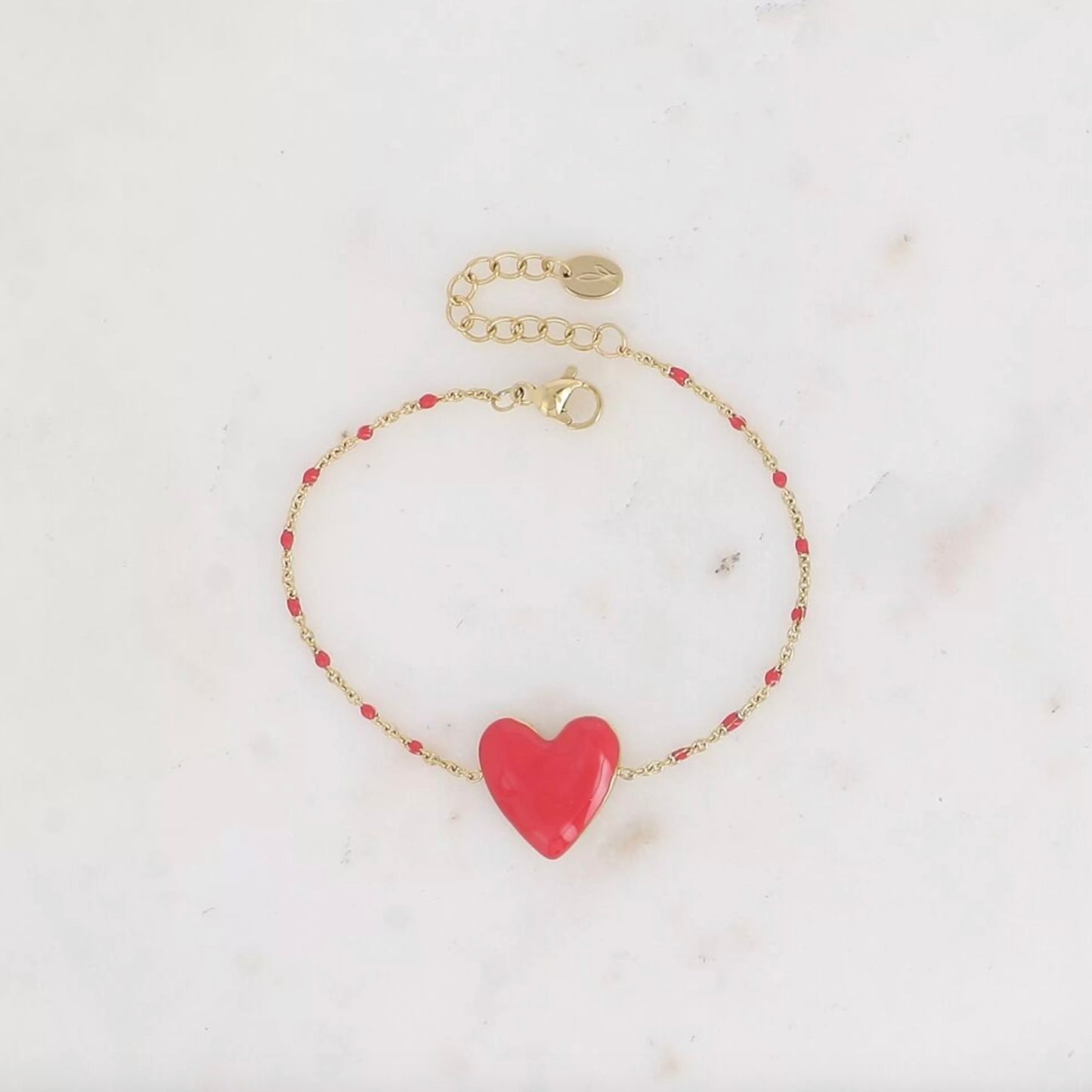 Bracelet coeur émaillé