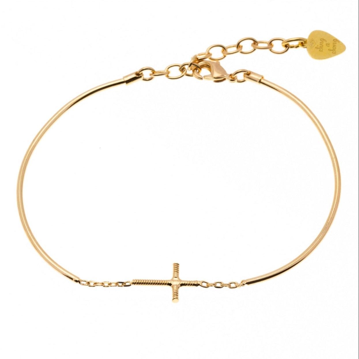 Bracelet croix corde de basse