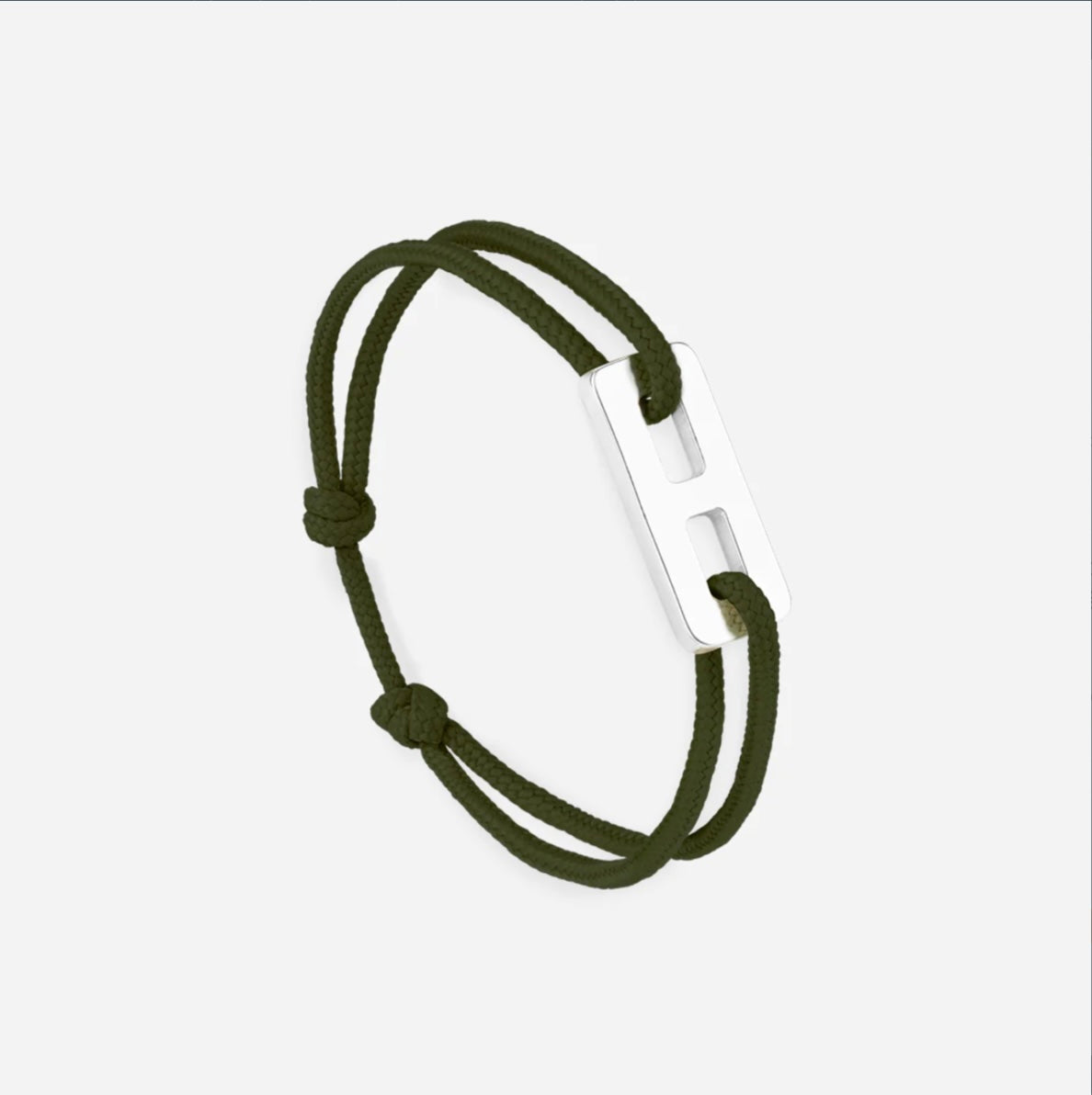 Bracelet double barre plaqué argent