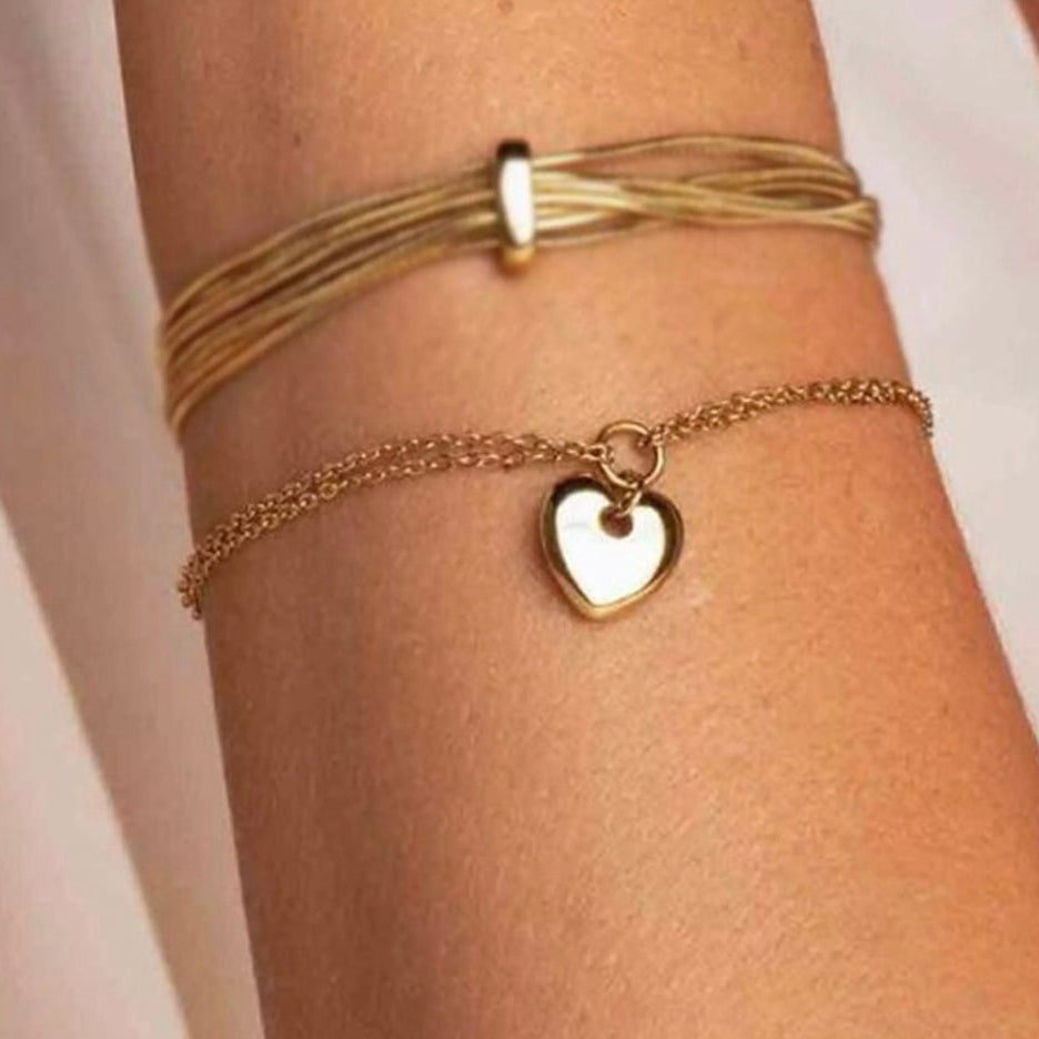 Bracelet pendentif coeur