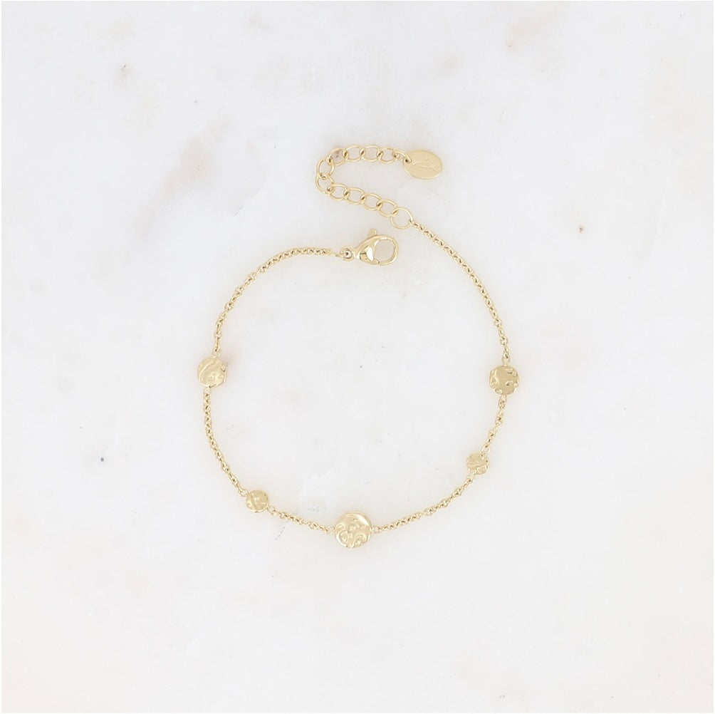 Bracelet petits ronds martelés