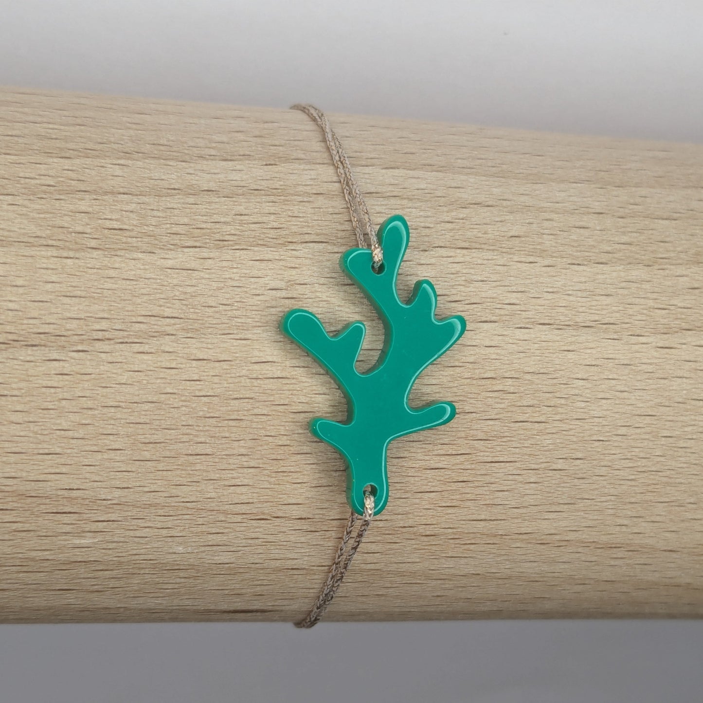 Bracelet acétate Corail lien fin
