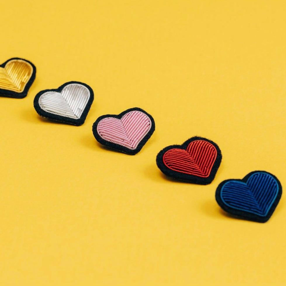 Broche coeur Bleu