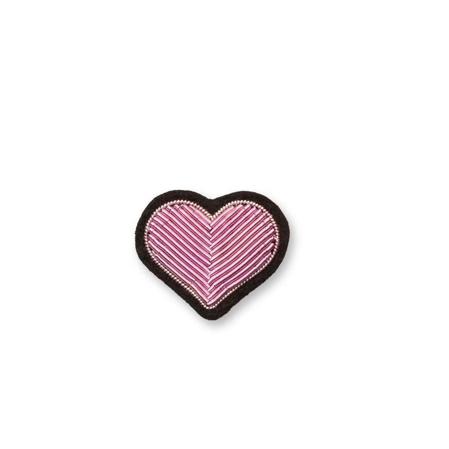 Broche coeur rose