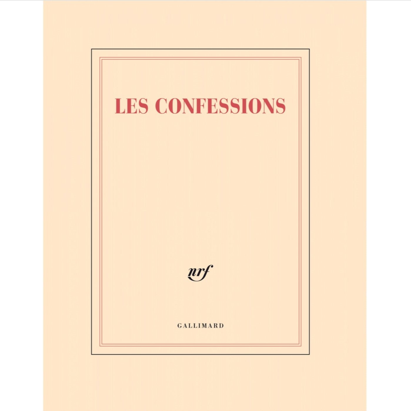 Cahier "Les Confessions "