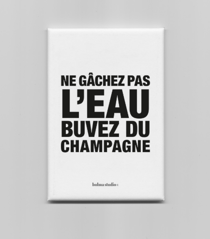 Magnet Ne gâchez pas l'eau buvez du champagne