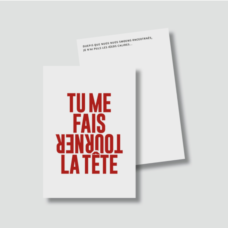 Carte Postale Tu me fais tourner la tête