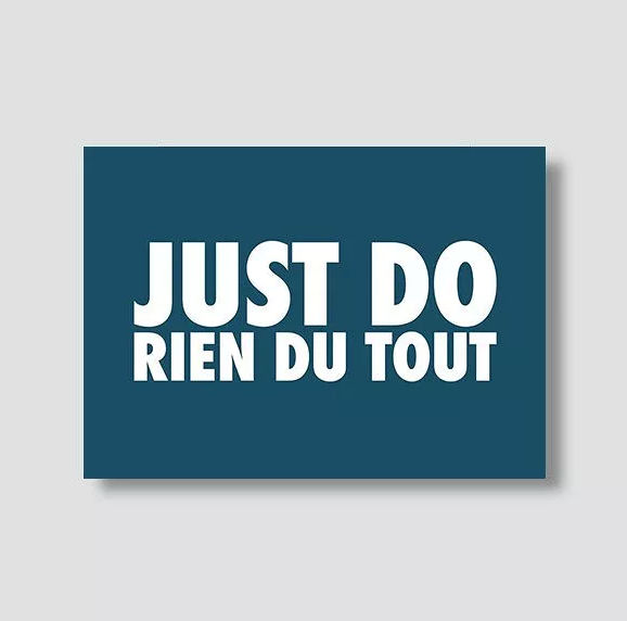 Carte Postale Just do rien du tout - bleu