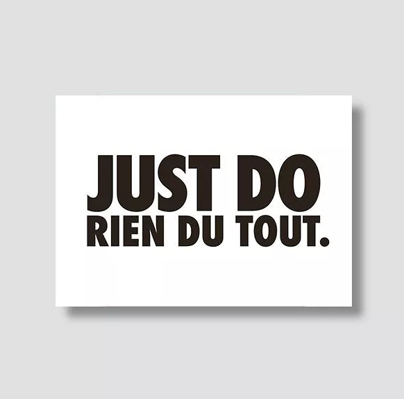 Carte Postale Just do rien du tout - noir