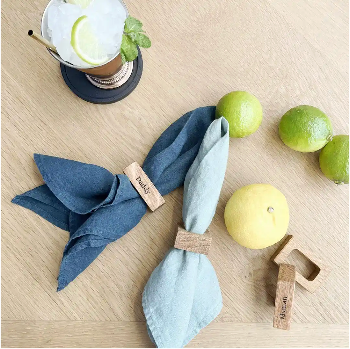 Rond de serviette en chêne massif