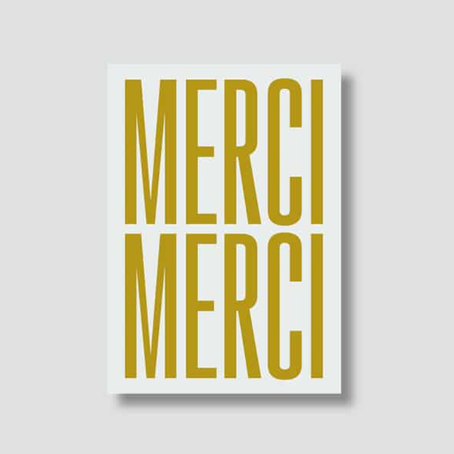 Carte Postale MERCI MERCI