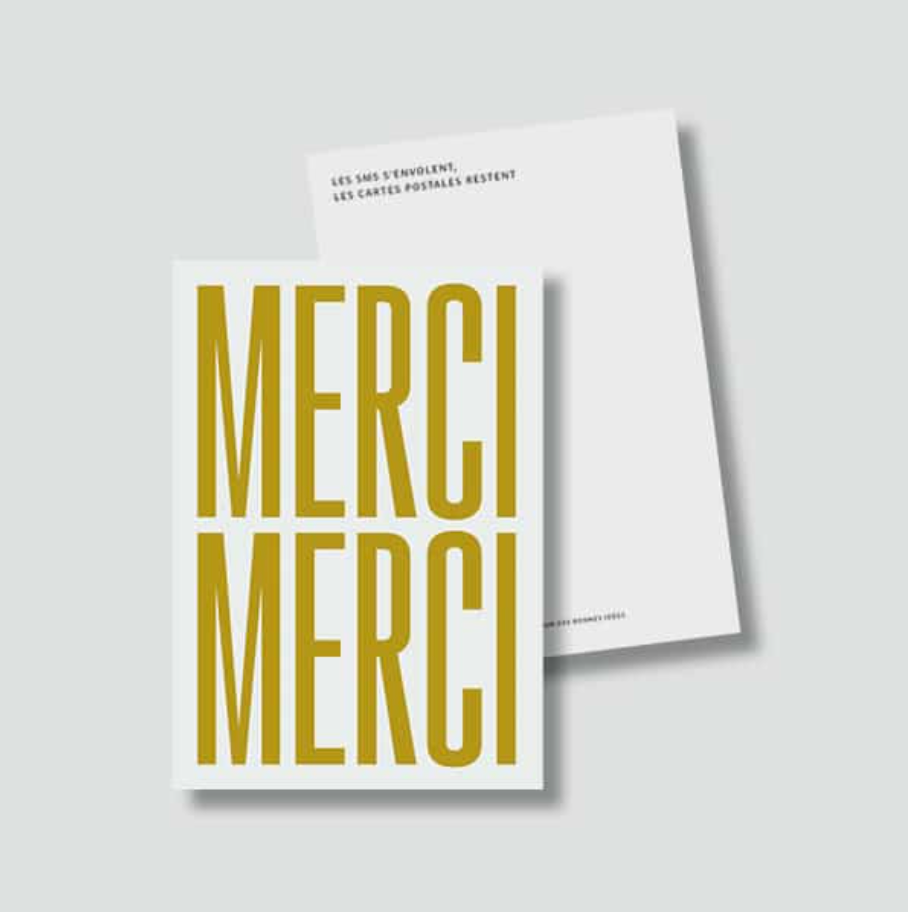 Carte Postale MERCI MERCI